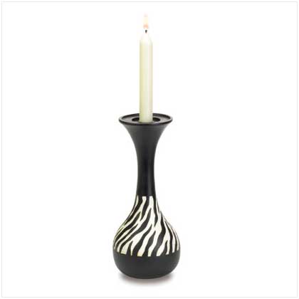 Zebra Stripe Candle Holder